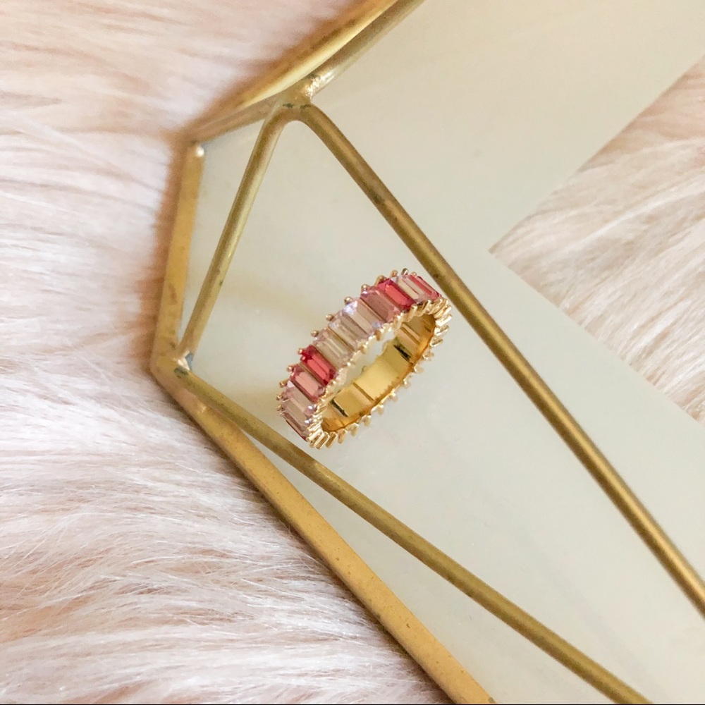 💍 BaubleBar Pink Stacking Ring 💖 Size 6